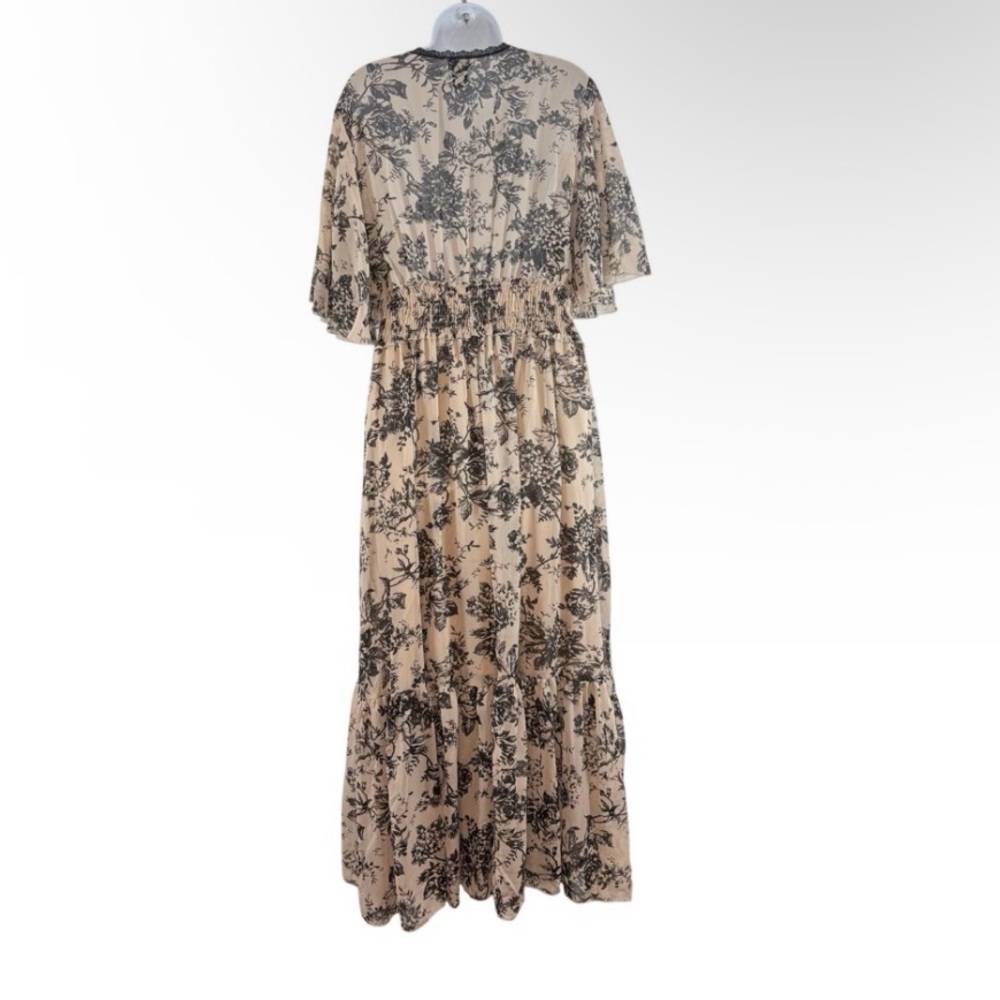 Kate and Lily Floral Maxi Dress Lace Trim Bohemian Tiered Plus Size 18W Romantic - Picture 3 of 12